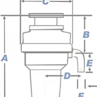Wastemaid 458 Waste Disposal Unit Dimensions