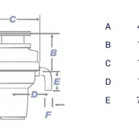 WASTE MAID ELITE S-SERIES S-1099AS Air Switch Waste Disposer Unit Dimensions