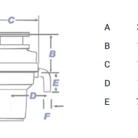 Waste Maid Elite S-Series S-699 Waste Disposer Dimensions